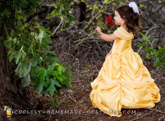 Stunning DIY Toddler Disney Halloween costume: The Yellow Belle