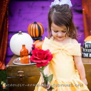 Stunning DIY Toddler Disney Halloween costume: The Yellow Belle