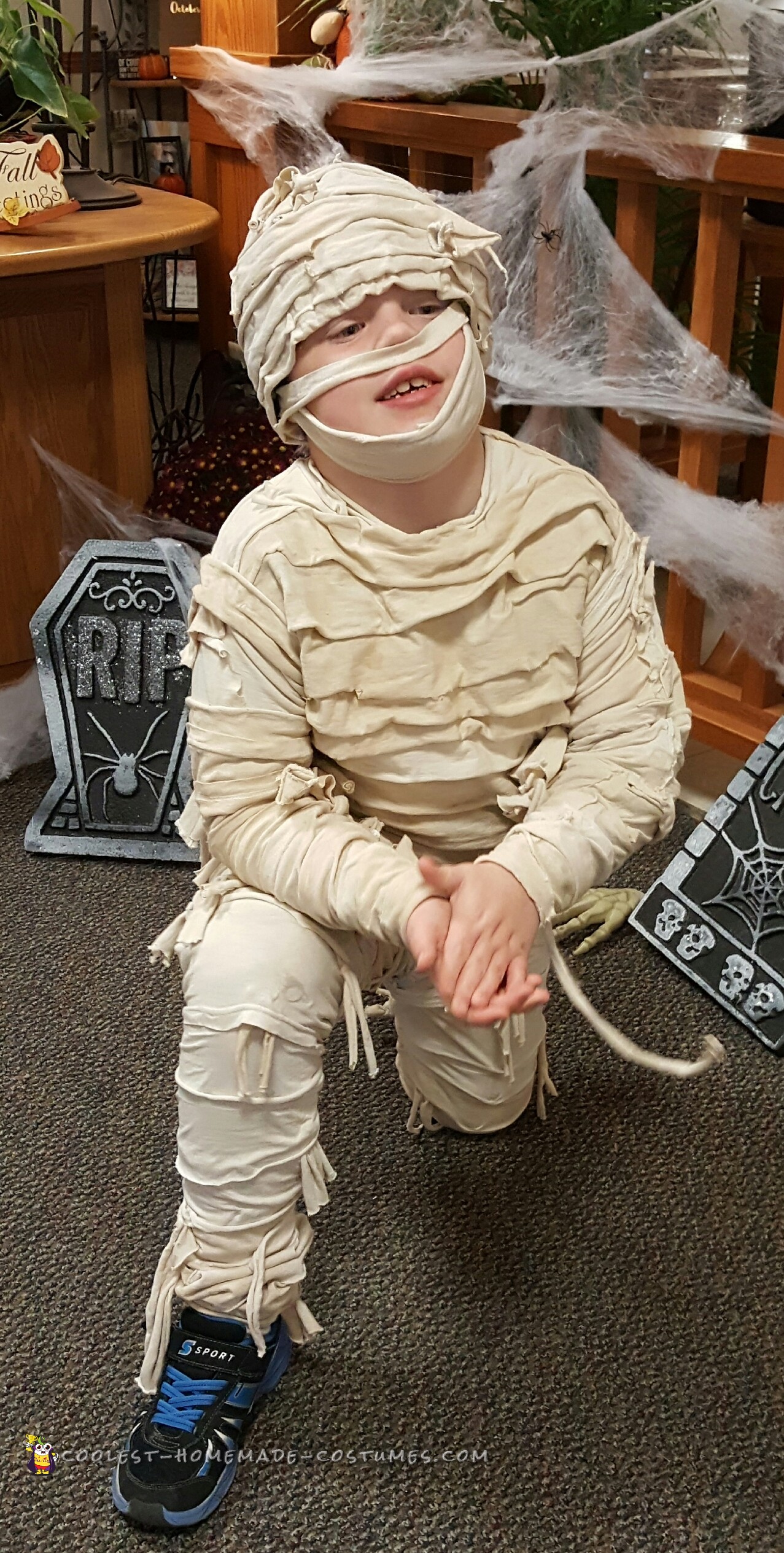 Best DIY Mummy Costume for a Boy - Last Minute and Easy!