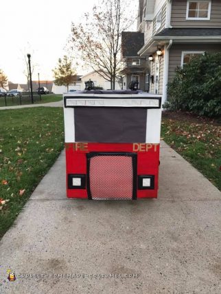 Noah's Fire Truck Costume for a Wheelchair