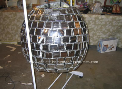 Homemade Disco Ball and Dancer Couple Costume