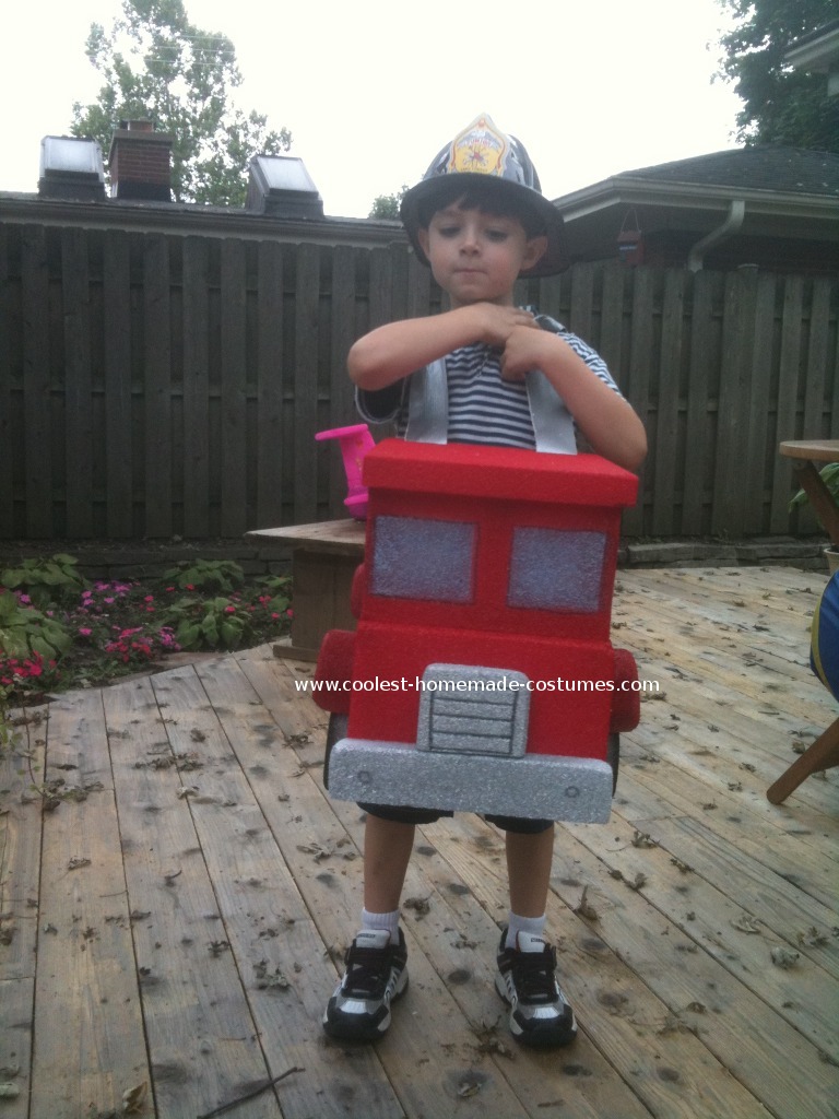 Fireman and fire truck costume