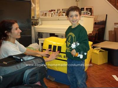 Coolest Homemade Yellow School Bus Halloween Costume