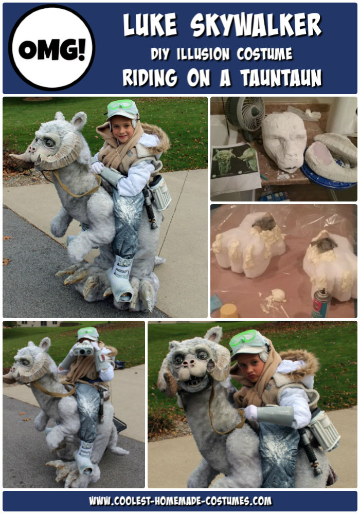 Coolest Star Wars Halloween Costume Ever! Luke Skywalker Riding on Tauntaun