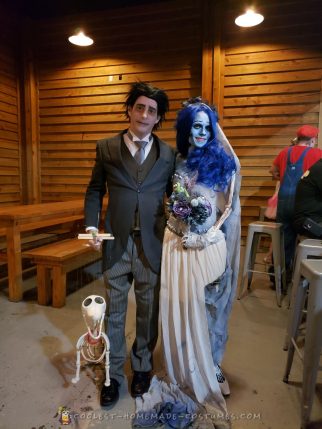 Corpse Bride and Scraps the skeleton dog