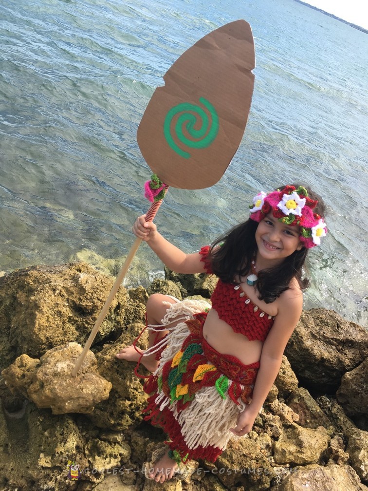 Pretty Homemade Crocheted Moana Costume