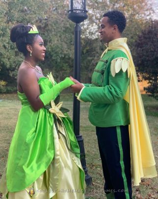 Coolest homemade princess tiana costume