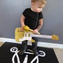 Tour ready 10-month old miniature frontman, Brendon Urie, from Panic! at the Disco