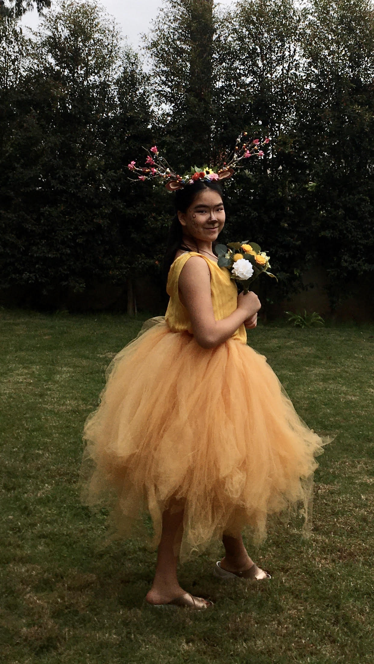 Beautiful Bambi Deer Costume Made by a 12-Year-Old Girl