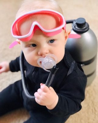 Cutest Lil' Scuba Diver Costume for a Baby