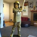 Shiny DIY Baseball Trophy Costume for a Boy
