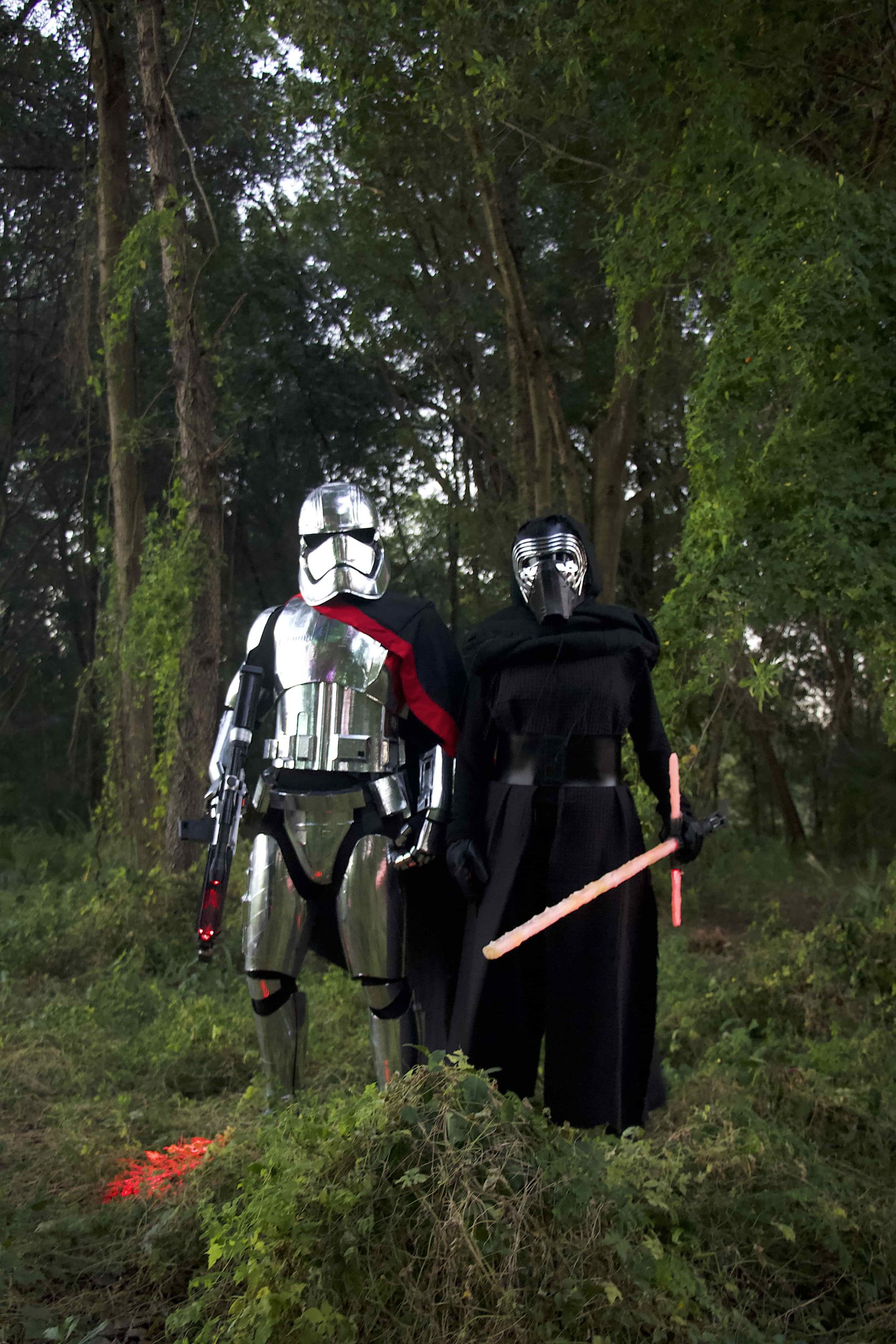 Awesome 3D-Printed Star Wars Captain Phasma and Kylo Ren Costumes