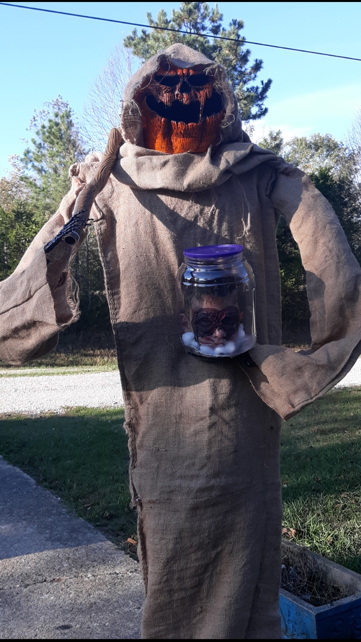 Coolest pumpkin head costume