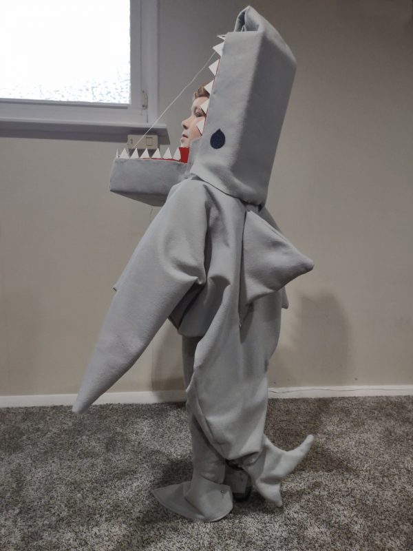 Cool DIY Great White Shark Costume with Chomping Mouth!