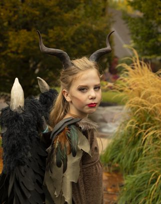 Coolest Non Evil Homemade Maleficent Costume for a Girl
