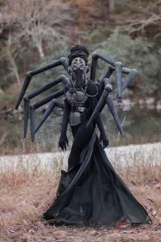 Beautiful and Creepy Homemade Spider Costume