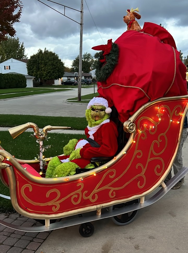Coolest Grinch Wheelchair Costume