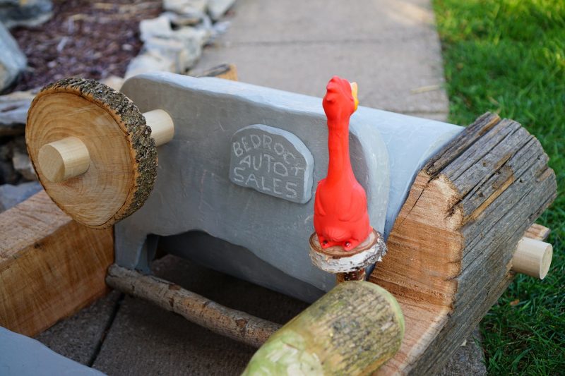 Coolest Flintstones Family Halloween Costume with Hand Built Car!