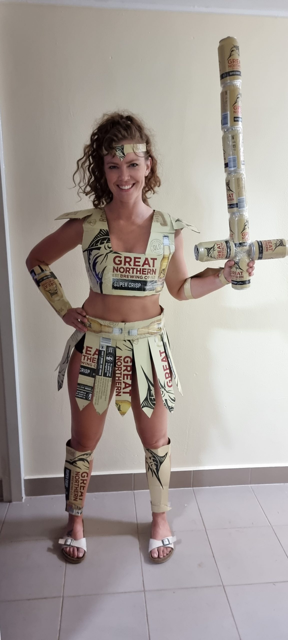 Great Northern Gladiator, Beer carton costume