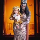 Mama Tiger and Baby Tiger Cub