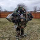 Awesome Homemade Dad and Baby MechWarrior Costume