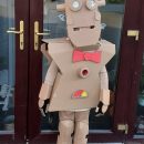 Cool Cardboard Robot Costume with Lights