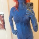 My first halloween with Mystique costume