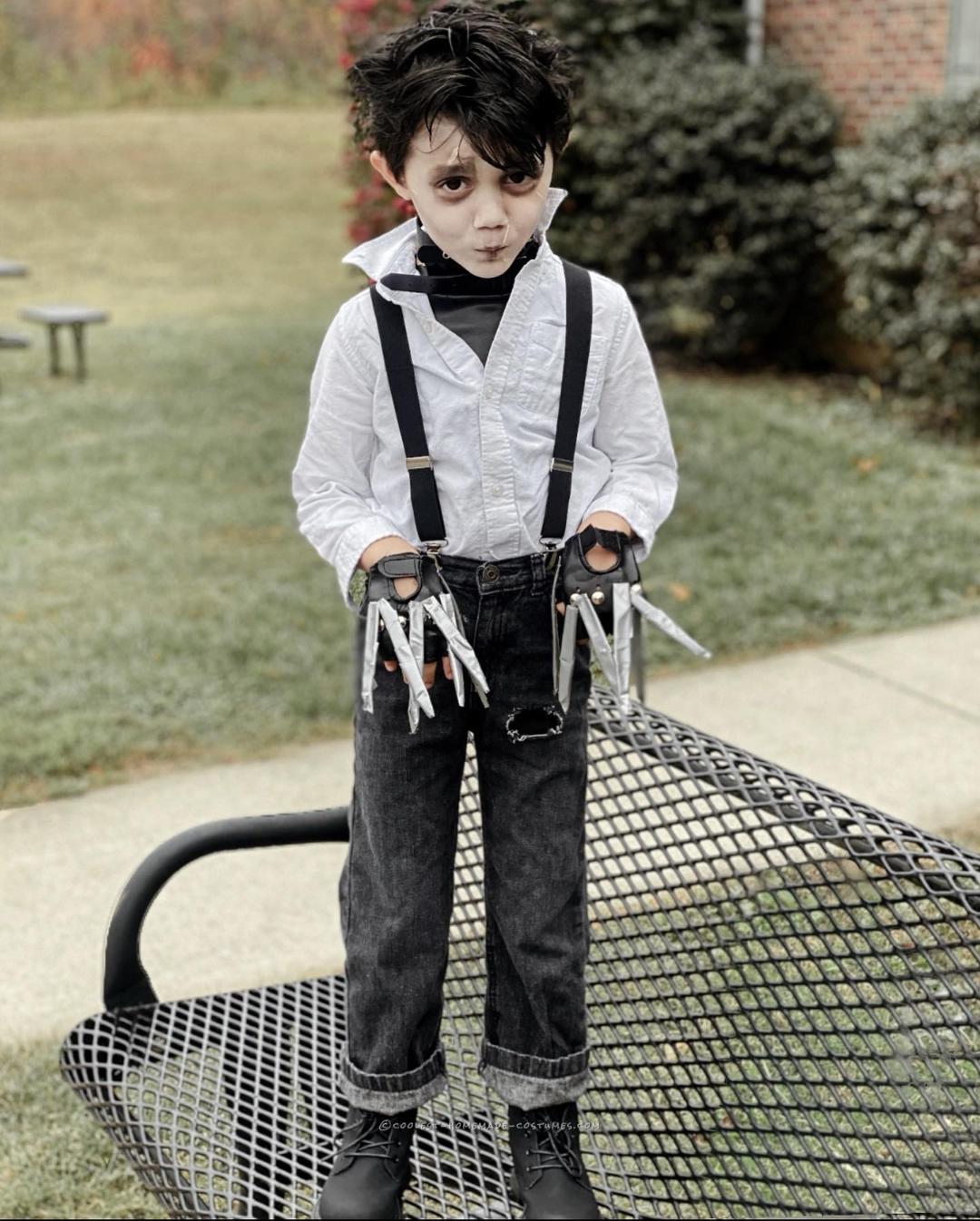 Tim Burton's Edward Scissorhands DIY Costume for 5 year old