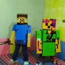 Minecraft Takes Over Halloween: Crafting Herobrine and Giant Alex Costumes